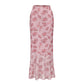Printed Sexy Tight Double-layer Mermaid Maxi Dress