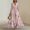 Elegant Pleated V-Neck Dress
