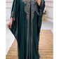 ALFO Muslim Dress for Women Hooded Abaya 2 Piece Set Diamond Jalabiya Morocco Party Dresses Dubai Abayas Kaftan Vestido Long Robe