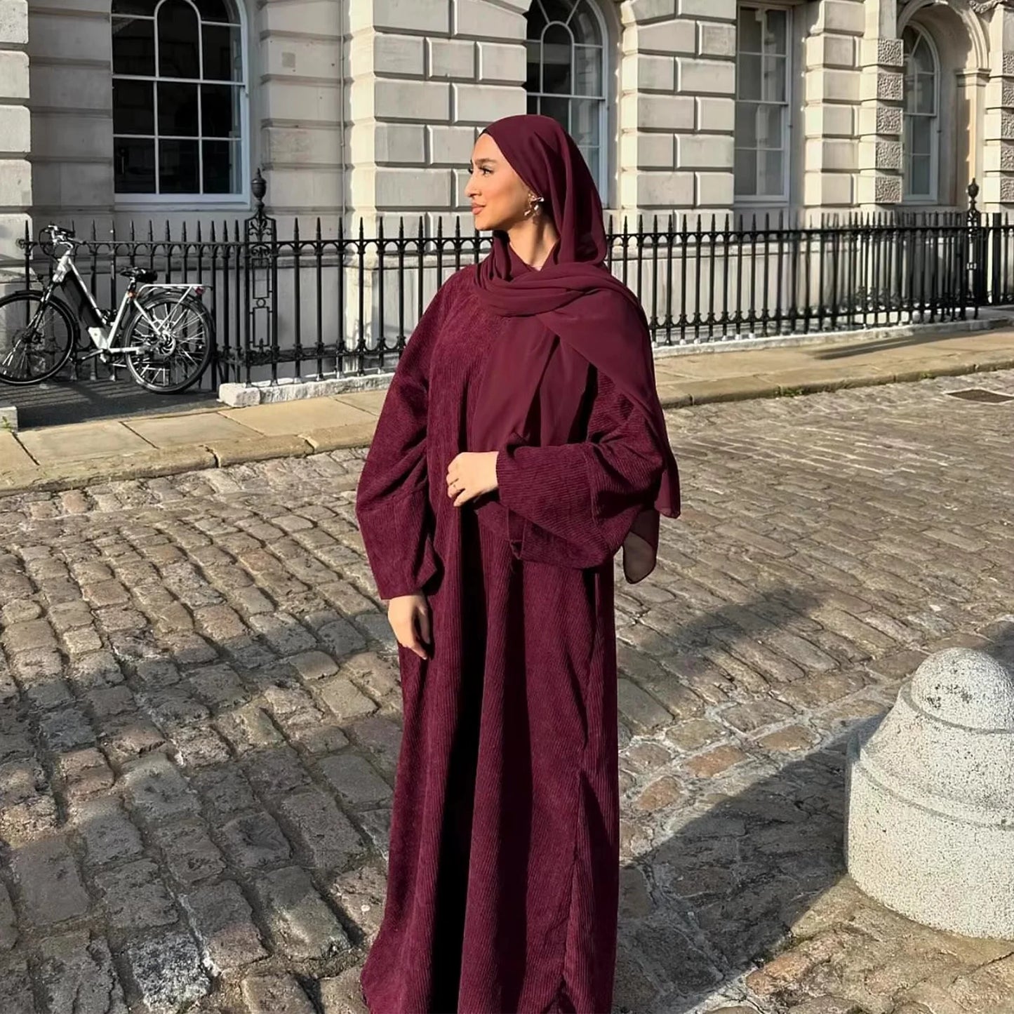 Corduroy Ramadan Dubai Abaya Dress Luxury 2025 Arabic Muslim Women Modest Clothing Islam Party Coat Kaftan Fashion Turkey Robes