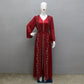 Autumn Fashion Muslim Dresses for Women Muslim Long Sleeve V-neck Party Evening Long Abay Dress Suit Inner and Abaya Outfits