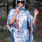African Dresses For Women Plus Size Summer Boho Silk Printed Muslim Hijab Kaftan Dress Middle East Traditional Lady beach Abaya