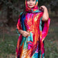 African Dresses For Women Plus Size Summer Boho Silk Printed Muslim Hijab Kaftan Dress Middle East Traditional Lady beach Abaya