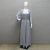 Autumn Fashion Muslim Dresses for Women Muslim Long Sleeve V-neck Party Evening Long Abay Dress Suit Inner and Abaya Outfits