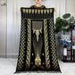 New ALFO  Muslim Summer Short Sleeve Robe Gold Stamping Boubou Maxi Women Femme Loose Dress With Big Scarf African Abaya Clothes