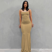 Women Sling Dress Casual Long Skirt