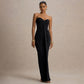 Slim Pleated Wrap Ribbon Dress