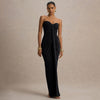 Slim Pleated Wrap Ribbon Dress