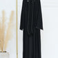Muslim Women Abaya with Scarf 2 Piece Set Long Cardigan Eid Abayas Casual Long Robe Kaftan Party Ramadan Modest Caftan 2024