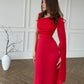 Elegant One Shoulder Hooded Dress