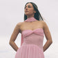 Tube Top Pleated Maxi Dress