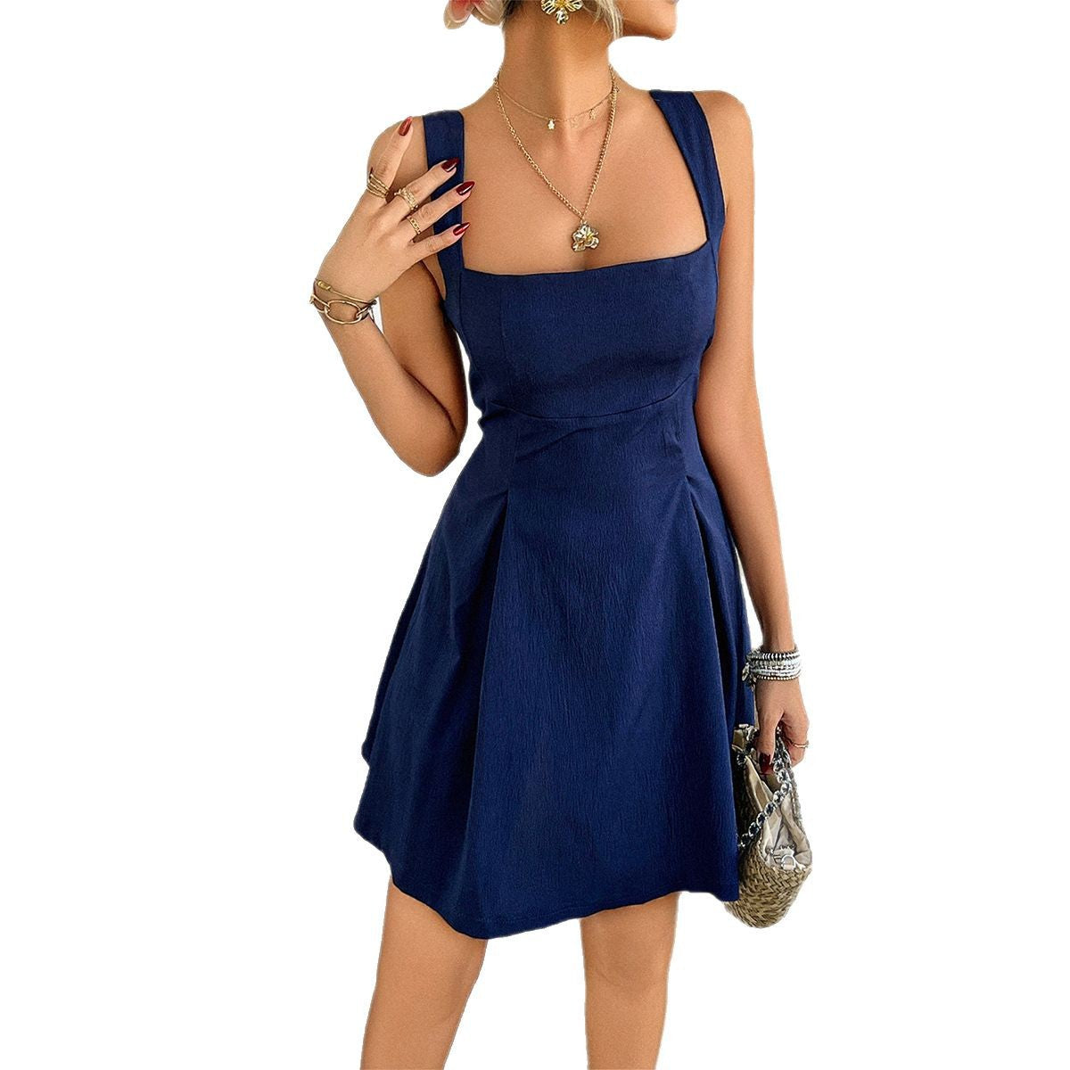 Women's Sling Backless A-Line Dress