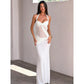 Halter-Neck Hollow-Out Long Dress