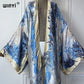 WINYI summer fashion kimono africa Bohemia print beach cover up maxi dress cardigans beach wear women 2024 abaya dubai luxury
