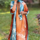 African Dresses For Women Plus Size Summer Boho Silk Printed Muslim Hijab Kaftan Dress Middle East Traditional Lady beach Abaya