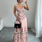 Women's Retro Sweet High Slit Maxi Dress