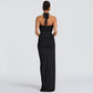 Deep V-Neck Backless Bodycon Dress