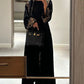Luxury Abaya Embroidered Sequin Evening Abaya Long Sleeve Modest Abaya Middle Eastern Black Gown Hijab Friendly Party Wear