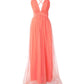Strapless V-Neck Tie-Dye Midi Dress