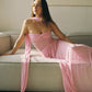 Tube Top Pleated Maxi Dress