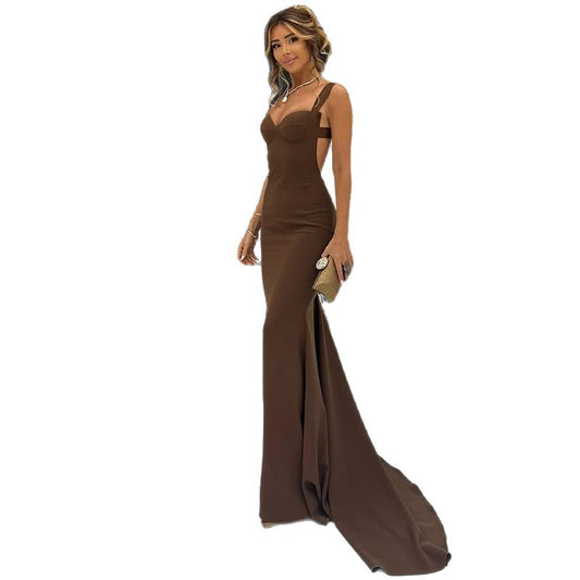 Women's Fashionable Casual And Versatile Strap Maxi Dress
