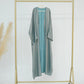 Fashion Shiny Abayas for Women Muslim Kimono Open Cardigan Dubai Kaftan Turkey Robe Arab Kebaya Islam Clothing Ramadan Eid Dress