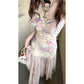 Women's Suspender Seaside Vacation Alluring Bodycon Fishtail Maxi Dress