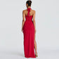 Deep V-Neck Backless Bodycon Dress