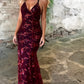 Women's Strappy V-Neck Sequins Dress