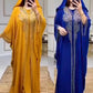 ALFO Muslim Dress for Women Hooded Abaya 2 Piece Set Diamond Jalabiya Morocco Party Dresses Dubai Abayas Kaftan Vestido Long Robe