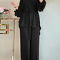 Fashion Women Long Sleeve Blouse Pant Suits 2024 ZANZEA 2PCS Autumn Muslim Sets Fashion Abaya Hijab Tracksuits IsIamic Clothing