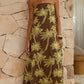 Womens Summer HighWaisted Maxi Holiday Dress With Coconut Tree Print