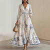 Elegant Pleated V-Neck Dress