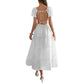 Casual Vacation Style Puff Sleeve Maxi Dress