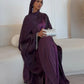 Eid Muslim Abaya Scarf Dress 1 Piece Cardigan Abaya Women Ramadan Beading Sleeve Dubai Jalabiya Kaftan Vestidos Arab Robe 2026
