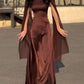 Round Neck Belted Maxi Dress