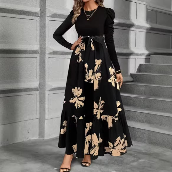 Womens New Arrival Elegant Long-Sleeve Maxi Dress