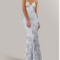 Women's Strappy V-Neck Sequins Dress