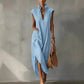 Womens Summer Sleeveless V-Neck Dress