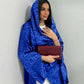 Middle Eastern Loose Abaya Muslim Women Full Sleeve Printed Abayas Casual Kaftans Jilbabs Ethnic Islamic Maxi Dresses With Hajib