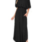Printed Off-shoulder Short-sleeve Maxi Dress