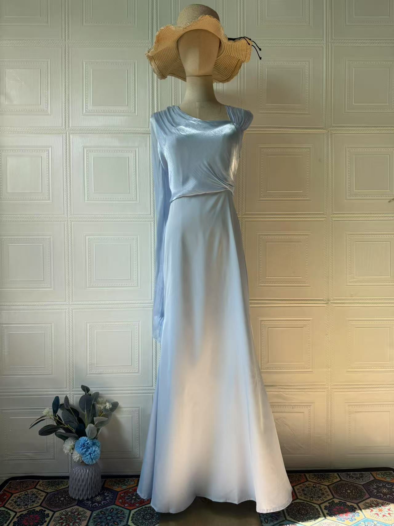 Elegant One Shoulder Hooded Dress