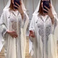 ALFO Muslim Dress for Women Hooded Abaya 2 Piece Set Diamond Jalabiya Morocco Party Dresses Dubai Abayas Kaftan Vestido Long Robe