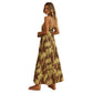 Womens Summer HighWaisted Maxi Holiday Dress With Coconut Tree Print