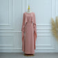 Muslim Dresses Women's Traditional Dresses And Abayas Eid Dubai Evening Dress Pearl Beaded Luxurious Robe Islamic Clothing