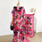 Elegant Printed Silk African Shawl Summer Fashion Long Hijab Kaftan Dress Oversize Muslim Lady Kuwait Abaya Scarf for Women