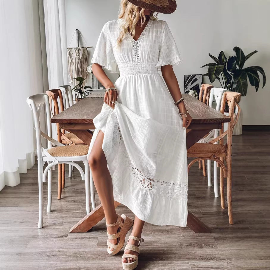 Plus-size Womens Beach Vacation Maxi Dress