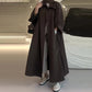 Eid Muslim Women Abaya Trench Coat Single Breasted Lapel Overcoat Ramadan Morocco Dubai Windbreaker Arab Casual Long Outerwear