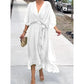 Elegant Bat Sleeve Long Dress