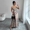 Women's Retro Sweet High Slit Maxi Dress